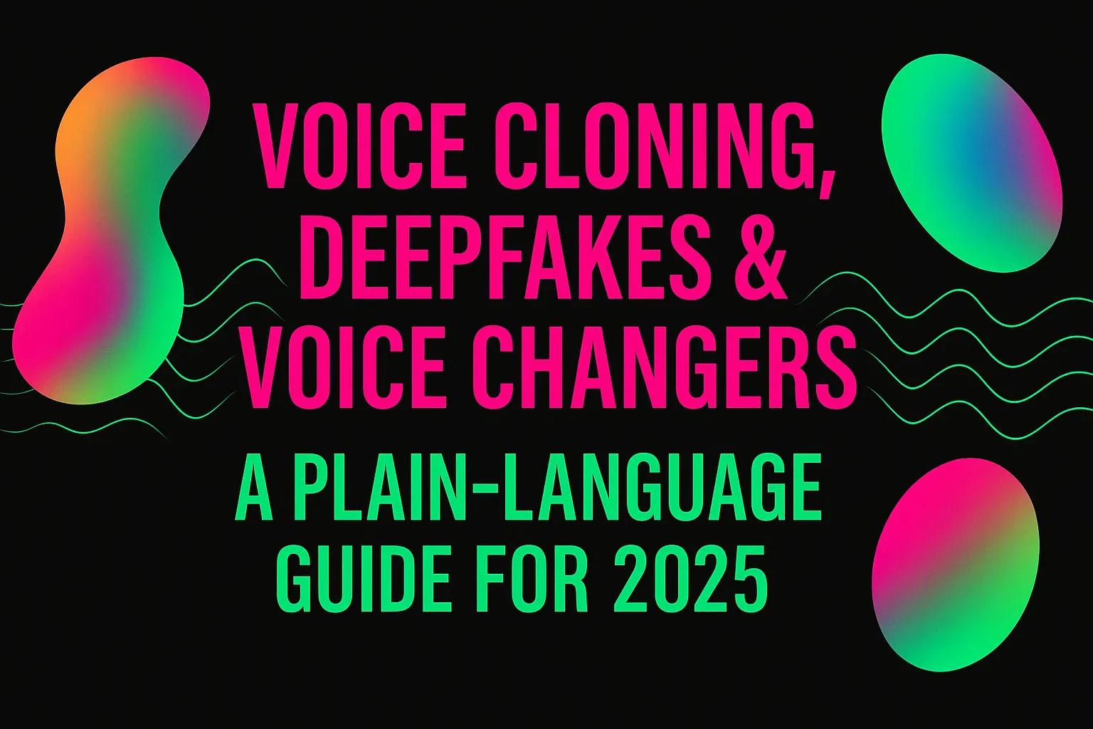 Voice Cloning, Deepfakes, and Voice Changers: A Plain-Language Guide for 2025