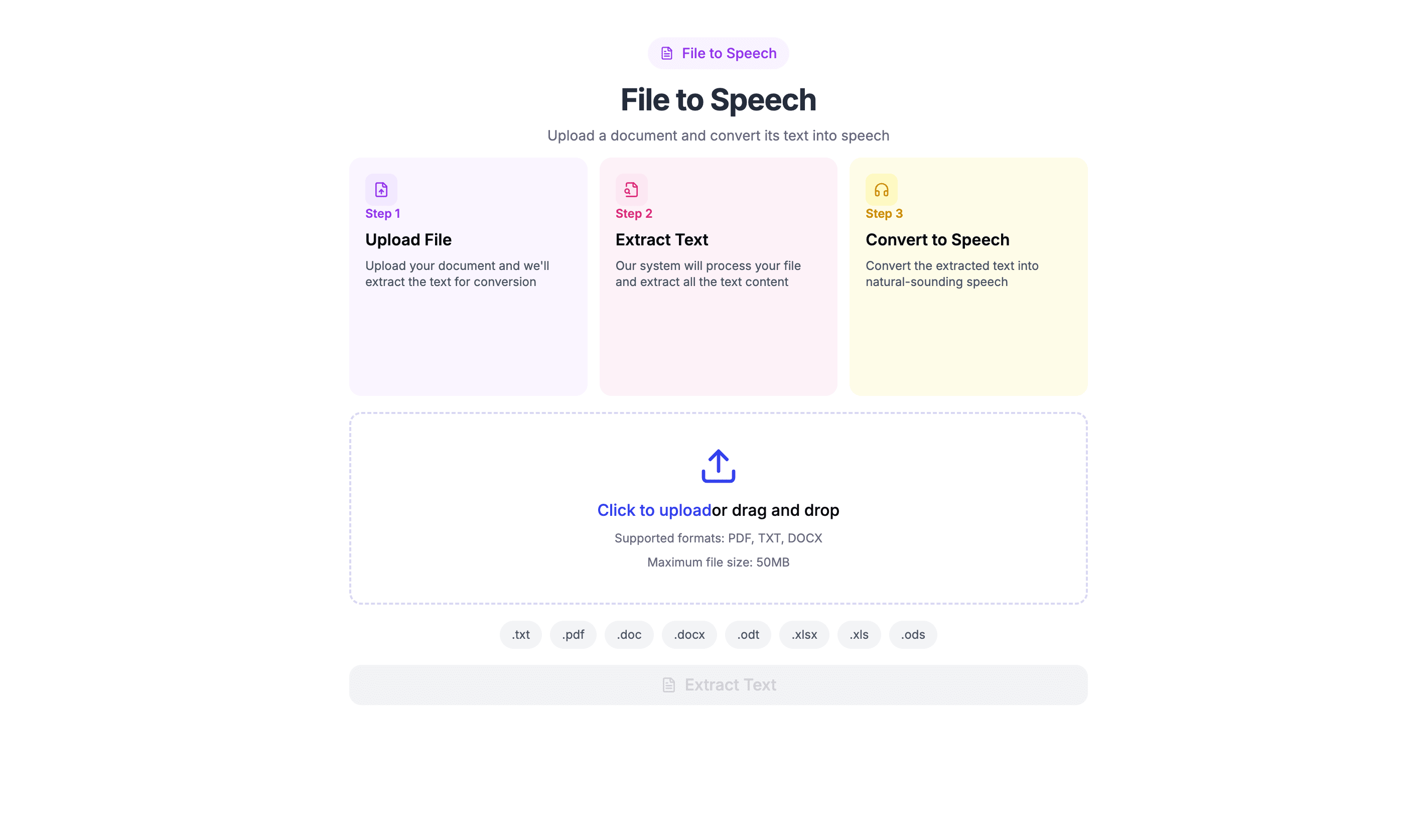 PDF to Speech Process